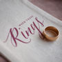 Calligraphy Wedding Ring Bag Autumn Wedding, thumbnail 1 of 2