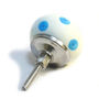 Set Of Eight Blue And White Cupboard Door Knobs, thumbnail 6 of 8