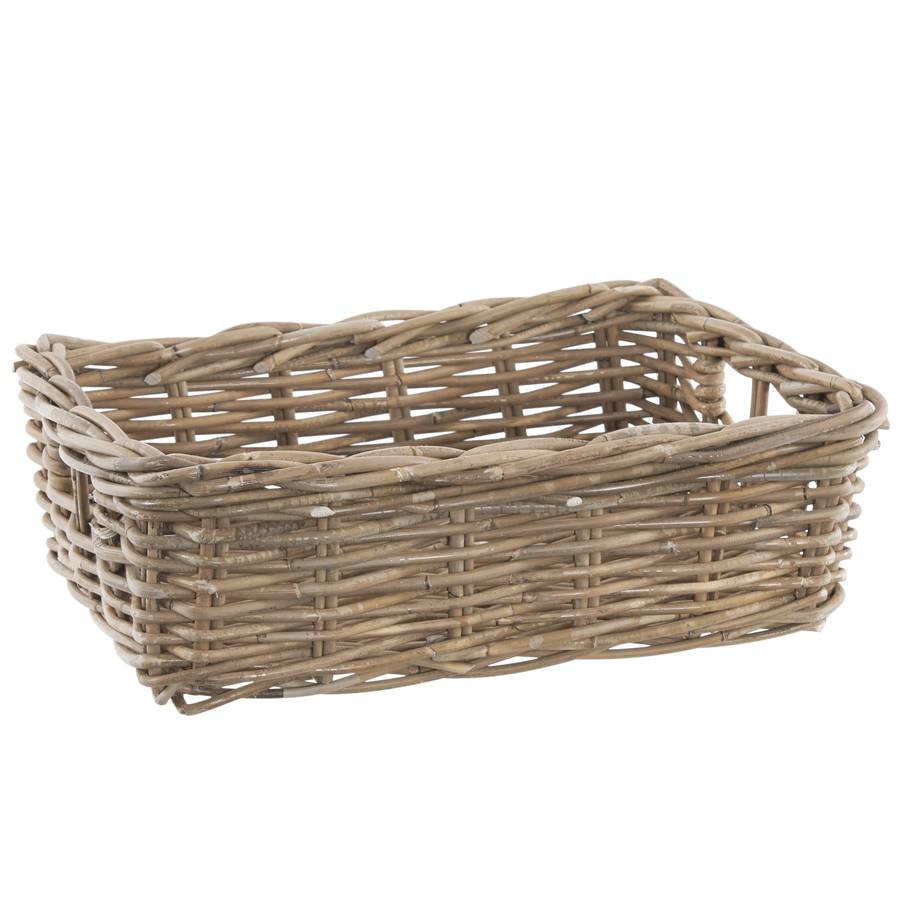 grey wash willow rectangle basket by marquis & dawe ...