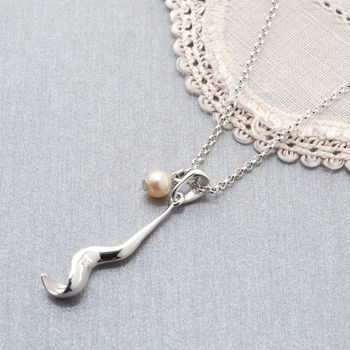 Sterling Silver Falling Leaf Necklace, 3 of 7