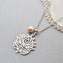 Sterling Silver Flowering Lotus Necklace, thumbnail 2 of 6