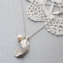 Sterling Silver Furl Feather Necklace, thumbnail 4 of 9