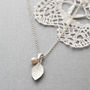 Sterling Silver Mint Leaf Necklace, thumbnail 2 of 6