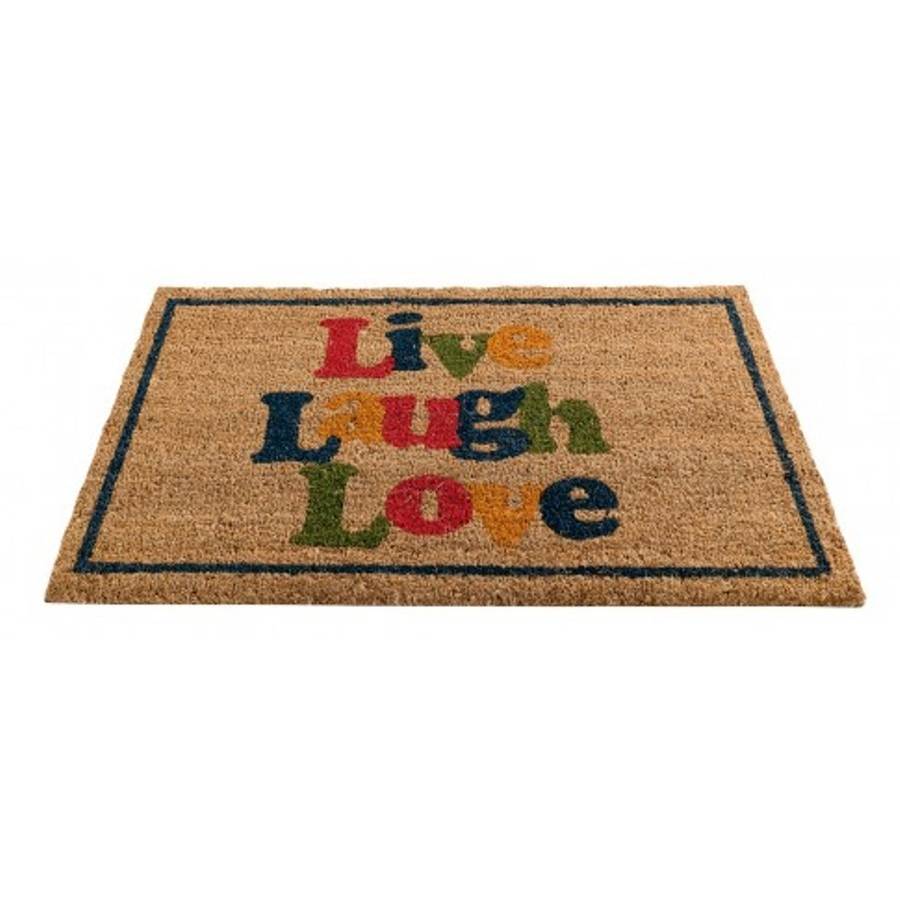 Live Laugh Love Coir Doormat By Garden Selections