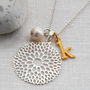 Sterling Silver Chrysanthemum Necklace, thumbnail 6 of 10