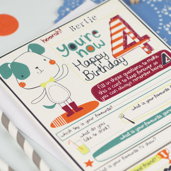Personalised Boy's 4th Birthday Card, 2 of 4