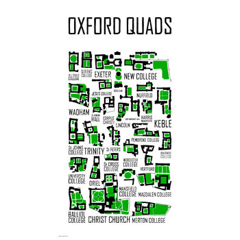 Oxford Quads Hand Illustrated Print, 2 of 3