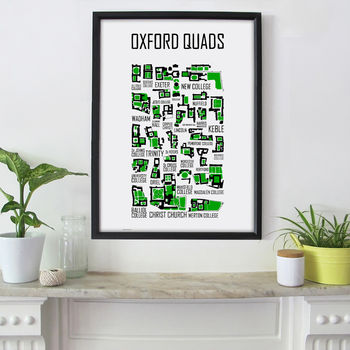 Oxford Quads Hand Illustrated Print, 3 of 3