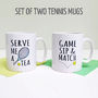 'Serve Me A Tea' Tennis Mug, thumbnail 6 of 8