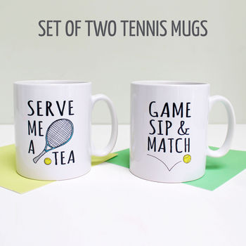 'Serve Me A Tea' Tennis Mug, 6 of 8