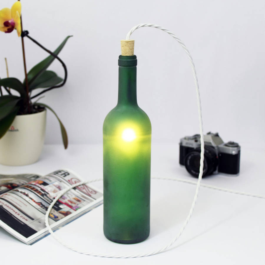 wine bottle table lamp by u rok design