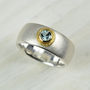 Silver And Gold Aquamarine Ring, thumbnail 1 of 4