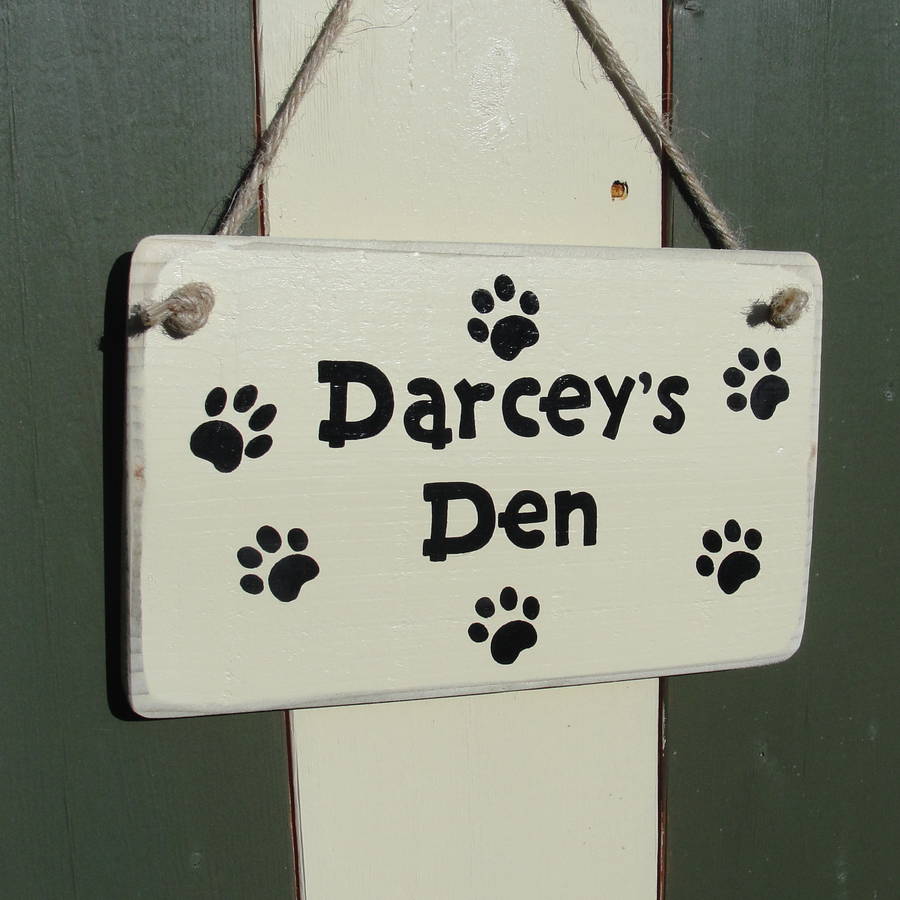 personalised dog kennel sign by siop gardd | notonthehighstreet.com