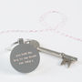 Personalised Engraved Key To My Heart Keyring, thumbnail 1 of 3