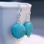 Sterling Silver And Turquoise Drop Earrings, thumbnail 1 of 5