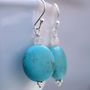Sterling Silver And Turquoise Drop Earrings, thumbnail 4 of 5