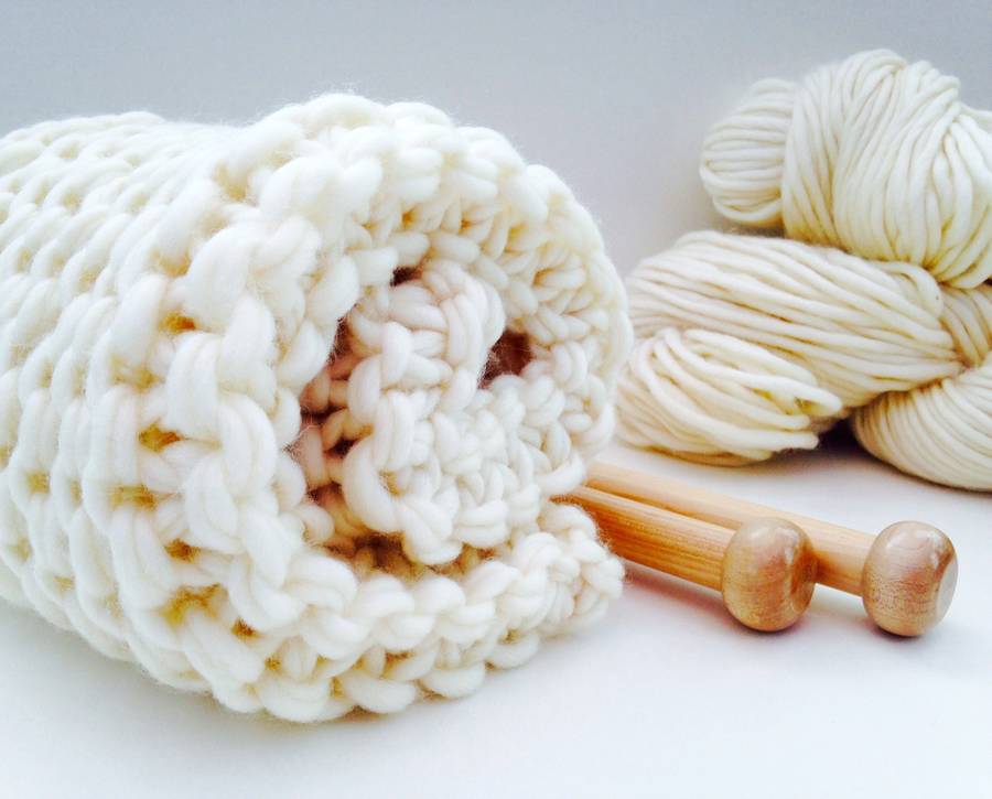 baby blanket beginners knitting kit by wool couture