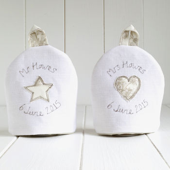 Personalised Mr And Mrs Egg Cosies Gift, 2 of 11