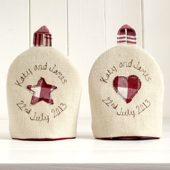 Personalised Mr And Mrs Egg Cup Cosies Gift, 2 of 11