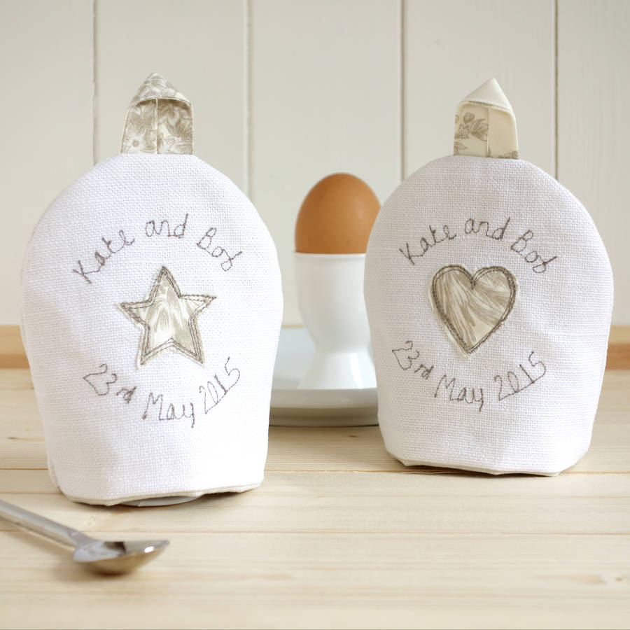 Personalised Egg Cosies Gift For Wedding Or Anniversary, 1 of 12