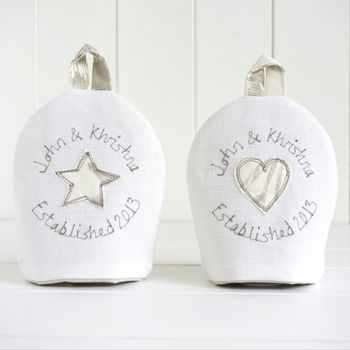 Personalised Egg Cosies Gift For Wedding Or Anniversary, 7 of 12
