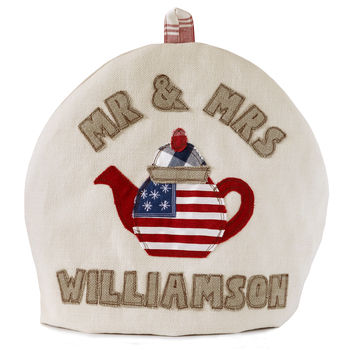 Personalised American Flag Tea Cosy Gift, 9 of 11