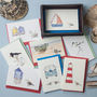 Eight Handmade Seaside Gift Cards, Beautifully Boxed, thumbnail 1 of 5