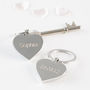 Personalised Engraved Heart Key Ring, thumbnail 1 of 5