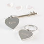 Personalised Engraved Heart Key Ring, thumbnail 4 of 5