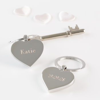 Personalised Engraved Heart Key Ring, 4 of 5