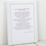 Personalised Poem Art Print, thumbnail 4 of 5