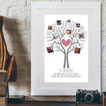 Personalised Retro Style Family Tree Framed Print, 2 of 3