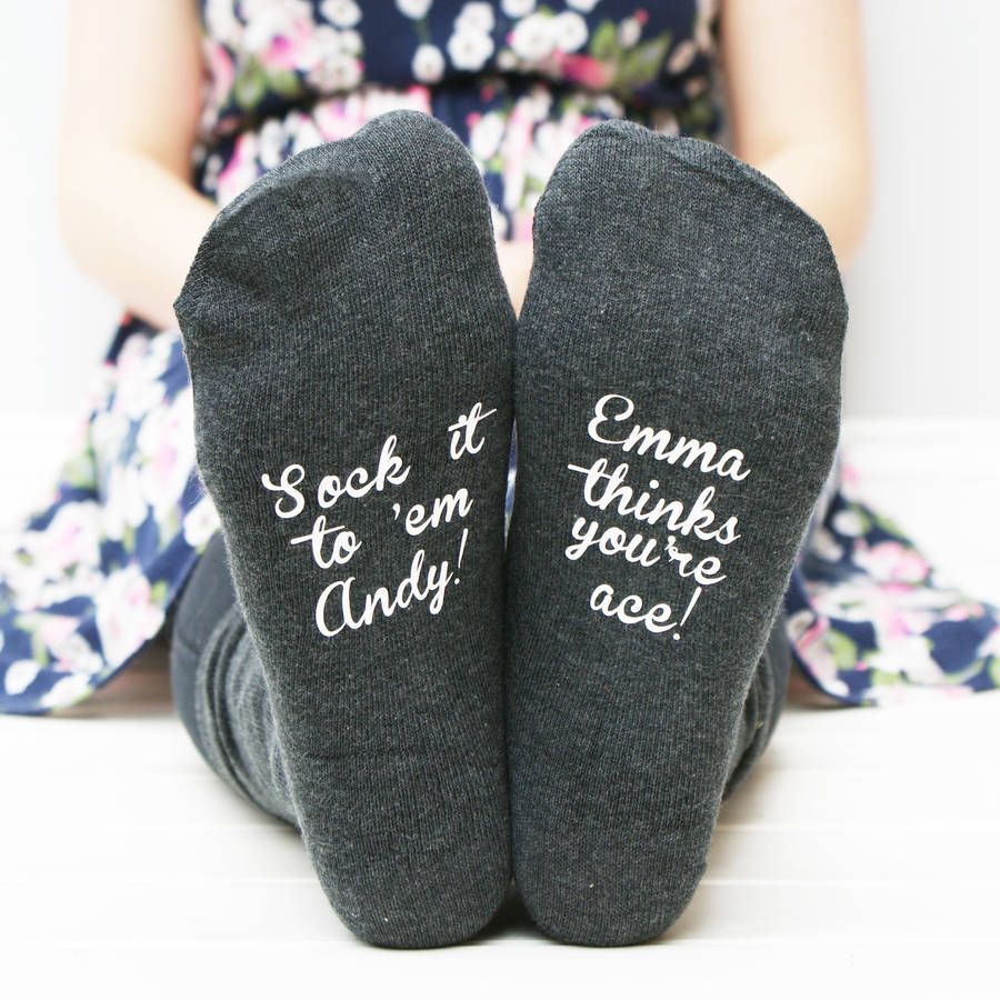 personalised women's sock it to them socks by sparks and daughters ...