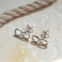 Sterling Silver Infinity Stud Earrings, thumbnail 4 of 6