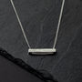 Silver Bar Roman Numerals Necklace, thumbnail 2 of 4