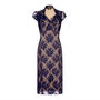 Lace Dress With Sweetheart Neckline In French Navy, thumbnail 1 of 4