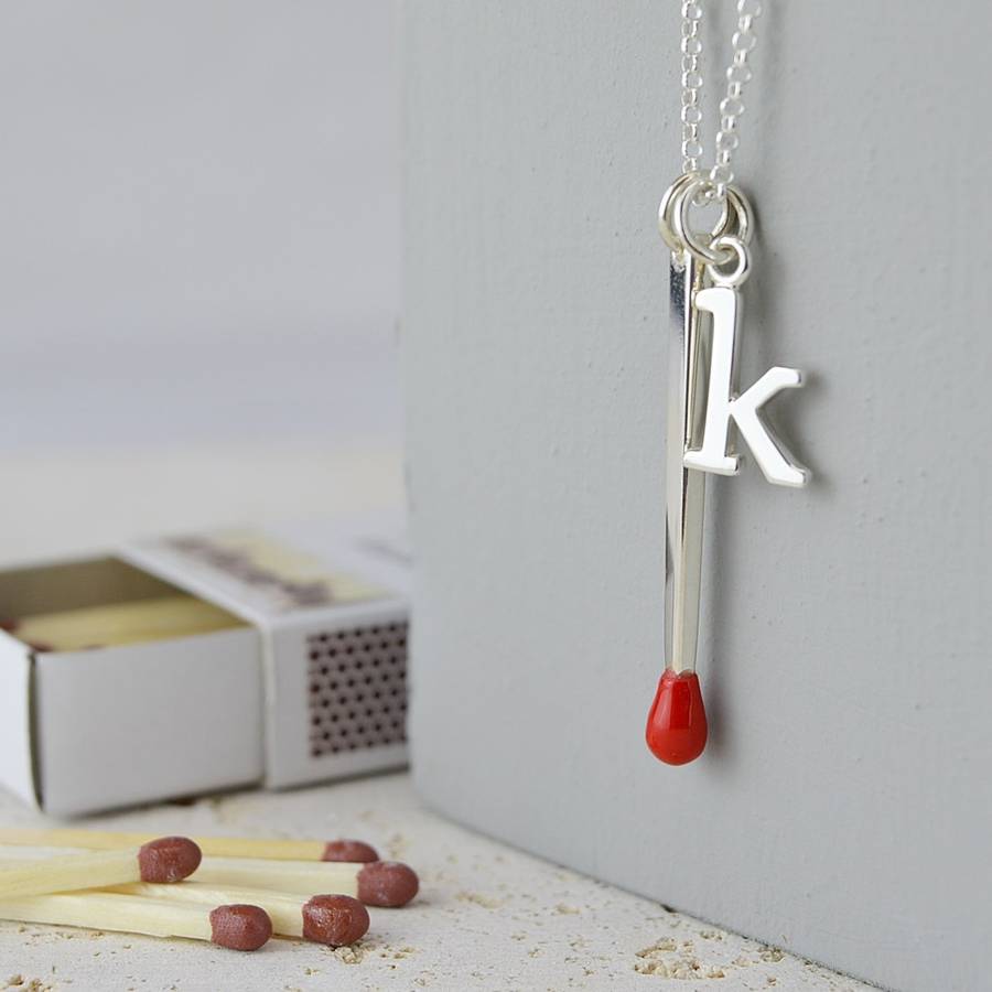 silver matchstick necklace by lily charmed