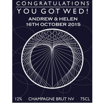 Personalised Wine Bottle Champagne Brut Nv, 2 of 11