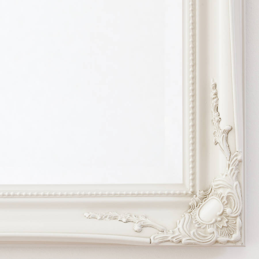 simple classic french ivory mirror by decorative mirrors online