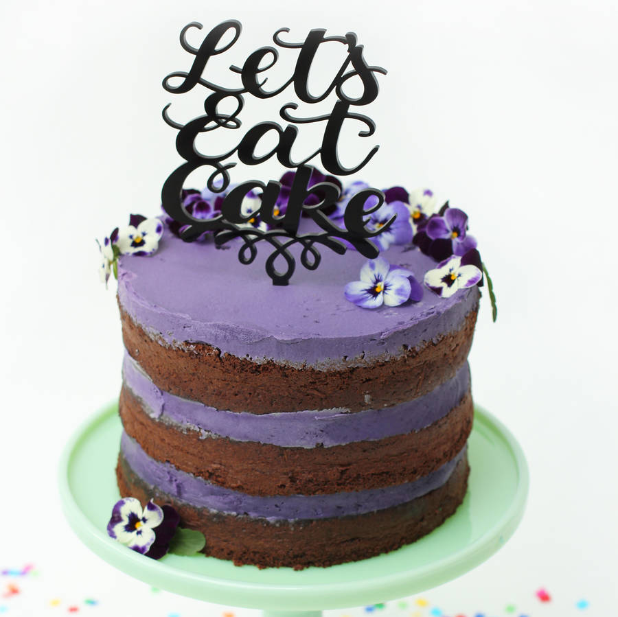 let's eat cake party cake topper by pea green boat