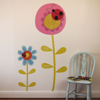 childrens flower height chart wall stickers by parkins interiors ...