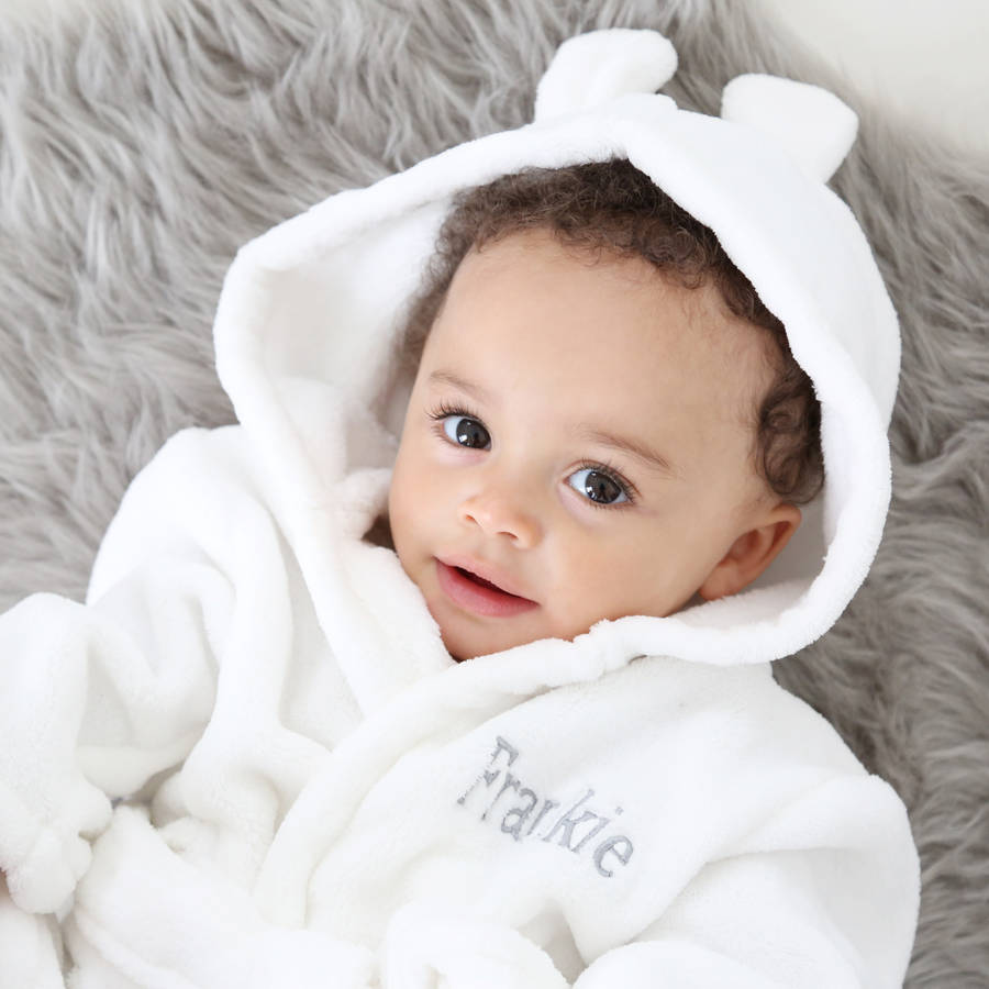 newborn dressing gown and slippers