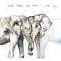 'Never Forget' Elephant Print, thumbnail 2 of 2