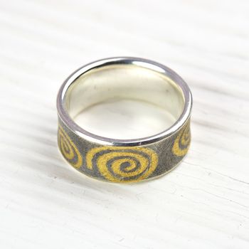 Oxidised Silver And Finegold Ring, 3 of 4