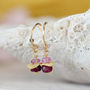 Ruby And Sapphire Earrings, thumbnail 2 of 9