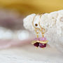 Ruby And Sapphire Earrings, thumbnail 3 of 9