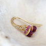 Ruby And Sapphire Earrings, thumbnail 8 of 9