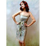 Lace Occasion Dress With Forties Neckline In Platinum, thumbnail 1 of 5