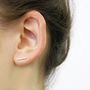 Triple Bar Sterling Silver Two Way Earring Jackets, thumbnail 2 of 5