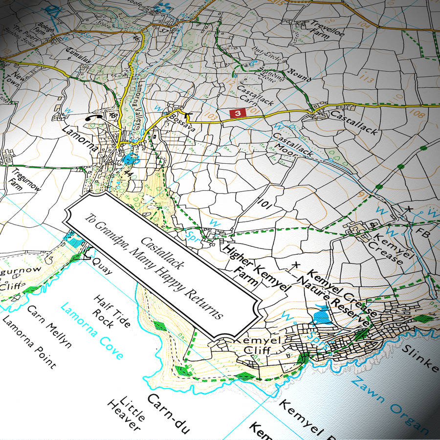 postcode centred map canvas ordnance survey landranger by love maps on ...